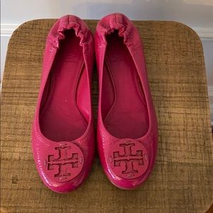 Tory Burch patent leather flats. Barely worn